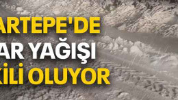Kartepe'de kar yağışı etkili oluyor